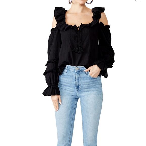 Rebecca Minkoff Tops - Rebecca Minkoff Cold Shoulder Pippa ruffle Blouse